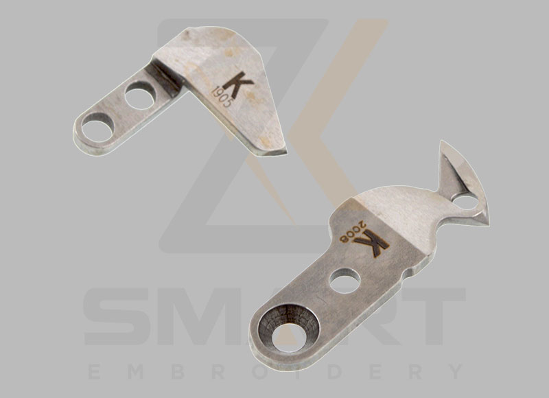 田島刺繍機のブレード固定および可動ナイフC030102F-M